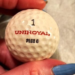 VINTAGE 1970s UNIROYAL Plus 6 Golf Balls Wrapped  NEW UNUSED
